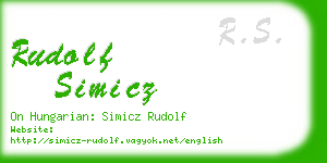 rudolf simicz business card